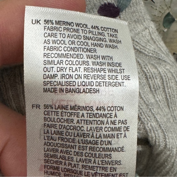 White Stuff Dot Wool Cardigan UK 10 “Paper in Layers” Flawed - Picture 8 of 9